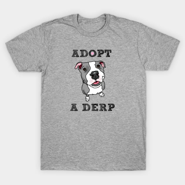 Derpy Pit Bull, Rescue Pit Bull, Pittie Mom, Rescue Dog, Adopt Don't Shop T-Shirt T-Shirt by sockdogs